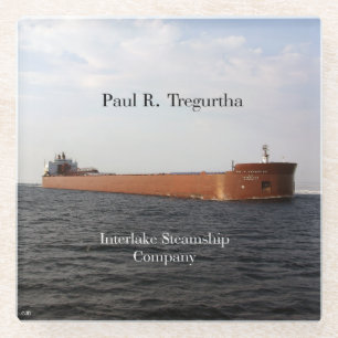 Paul R. Tregurtha glass onderzetter Glazen Onderzetter