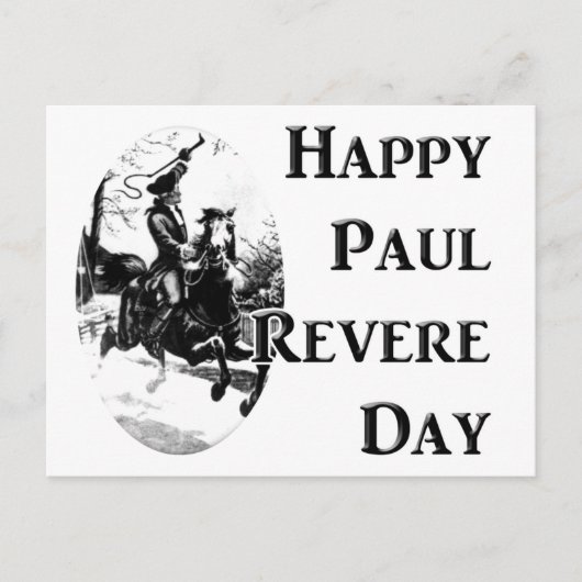 Paul Revere Day Briefkaart (Voorkant)