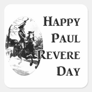 Paul Revere Day Vierkante Sticker