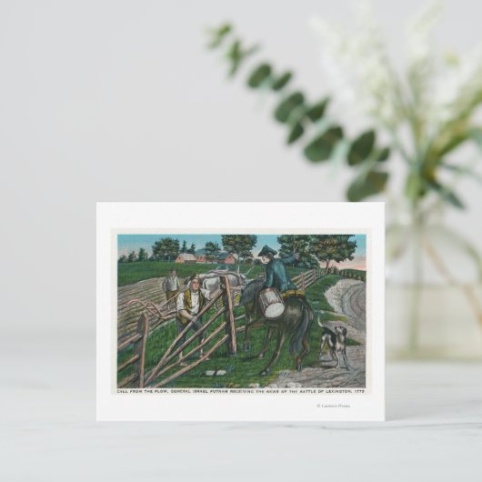 Paul Revere Informing Gen. Israël Putnam Briefkaart (Staand voorkant)
