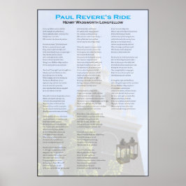 Paul Revere's Midnight Ride van Longmede Poster