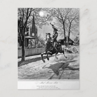 Paul Revere's Ride.  1775_Oorlog Afbeelding Briefkaart