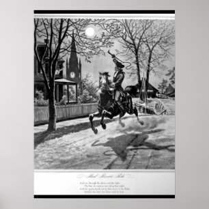 Paul Revere's Ride. 1775_Oorlog Afbeelding Poster