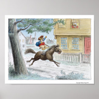 Paul Revere's Ride Print door Wallace Tripp
