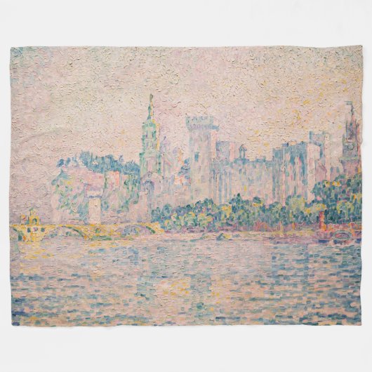 Paul Signac - Avignon, Morning Fleece Deken (Voorkant (Horizontaal))