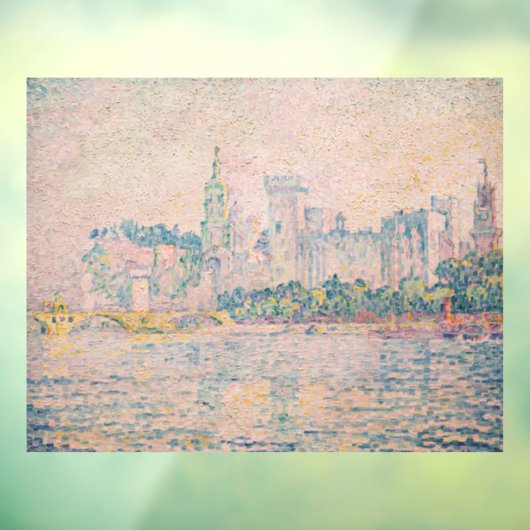 Paul Signac - Avignon, Morning Raamsticker (Vel 3)