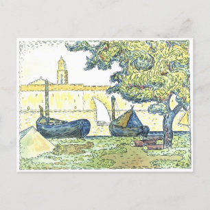 Paul Signac Boat Painting 1894 Carte postale