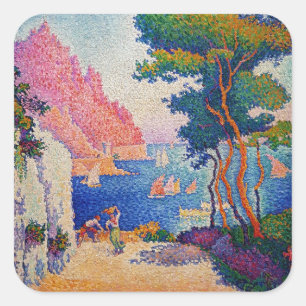 Paul Signac - Capo di Noli Vierkante Sticker