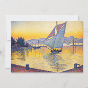 Paul Signac - De haven bij zonsondergang, Opus 236 Bedankkaart
