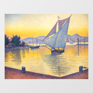 Paul Signac - De haven bij zonsondergang, Opus 236 Raamsticker