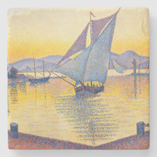 Paul Signac - De haven bij zonsondergang, Opus 236 Stenen Onderzetter