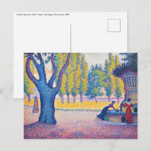 Paul Signac - Fontein des Lices, Saint-Tropez Briefkaart