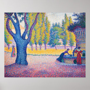 Paul Signac - Fontein des Lices, Saint-Tropez Poster