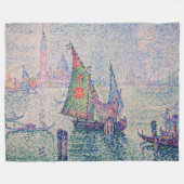 Paul Signac - Groene Sail Fleece Deken (Voorkant (Horizontaal))