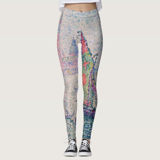 Paul Signac - Groene Sail Leggings (Voorkant)