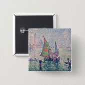 Paul Signac - Groene Sail Vierkante Button 5,1 Cm (Voorkant /achterkant)