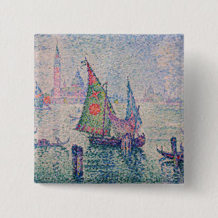 Paul Signac - Groene Sail Vierkante Button 5,1 Cm