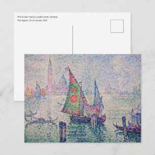 Paul Signac - Het groene zeil Briefkaart