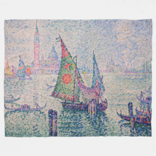 Paul Signac - Het groene zeil Fleece Deken