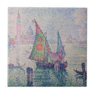Paul Signac - Het groene zeil Tegeltje