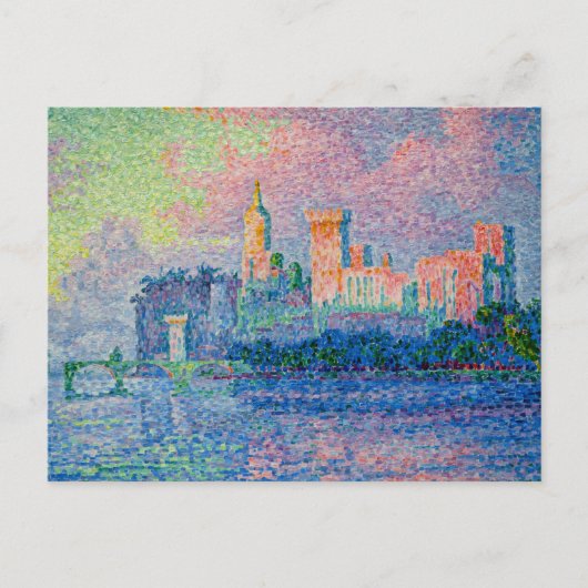 Paul Signac - Het Papal Palace, Avignon Briefkaart (Voorkant)