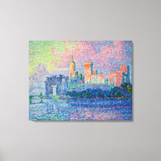 Paul Signac - Het Papal Palace, Avignon Canvas Afdruk (Voorkant)