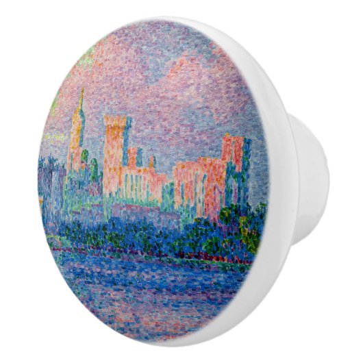 Paul Signac - Het Papal Palace, Avignon Keramische Knop (Rechts)