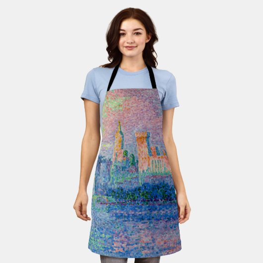 Paul Signac - Het Papal Palace, Avignon Schort (Gedragen)