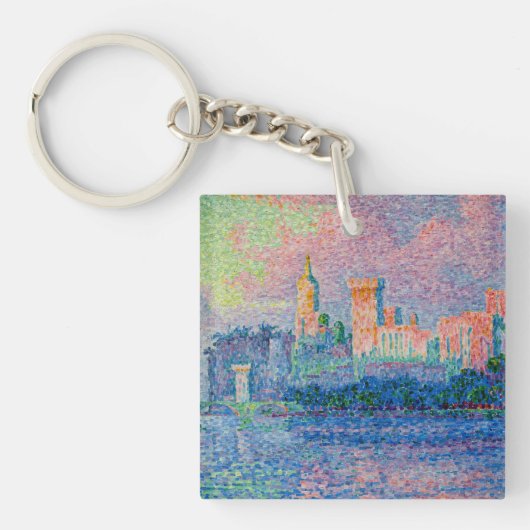 Paul Signac - Het Papal Palace, Avignon Sleutelhanger (Voorkant)