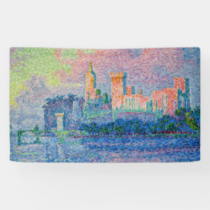 Paul Signac - Het Papal Palace, Avignon Spandoek