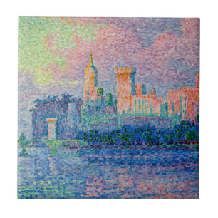 Paul Signac - Het Papal Palace, Avignon Tegeltje