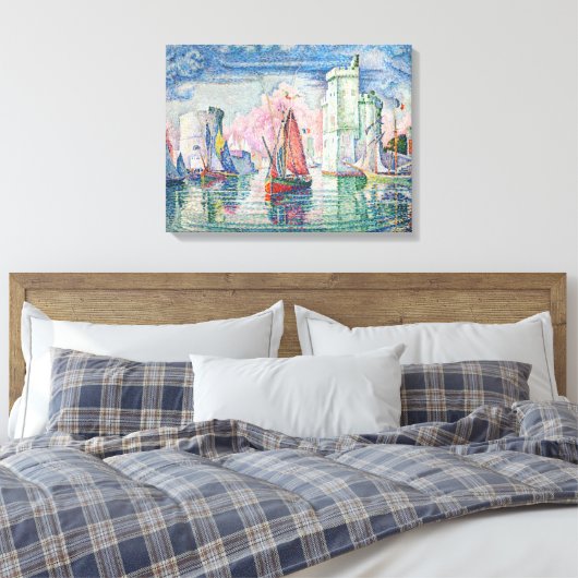 Paul Signac - Intrede van La Rochelle Harbour Canvas Afdruk (Insitu (Slaapkamer))