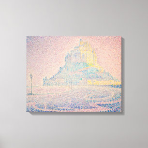 Paul Signac - Mont Saint Michel, Mist en Zon Canvas Afdruk