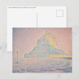Paul Signac - Mount Saint Michel Fog en Sun Briefkaart