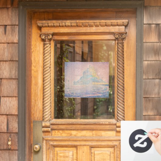 Paul Signac - Mount Saint Michel Fog en Sun Raamsticker (Huis Deur)