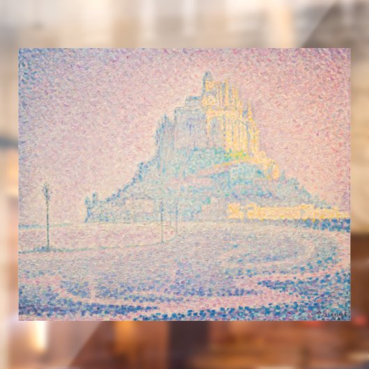 Paul Signac - Mount Saint Michel Fog en Sun Raamsticker (Vel 2)