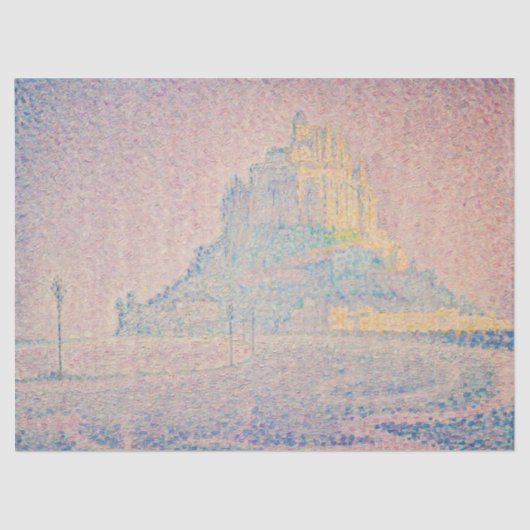 Paul Signac - Mount Saint Michel Fog en Sun Tissuepapier (Voorkant)