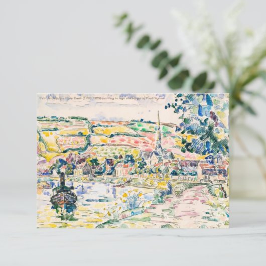 Paul Signac-Petit Andely-The River Bank 1920-1929 Kaart (Staand voorkant)