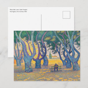 Paul Signac - Place des Lices, Saint-Tropez Briefkaart