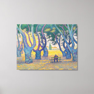 Paul Signac - Place des Lices, Saint-Tropez Canvas Afdruk