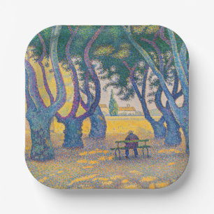 Paul Signac - Place des Lices, Saint-Tropez Papieren Bordje