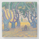 Paul Signac - Place des Lices, Saint-Tropez Stenen Onderzetter (Voorkant)