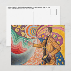 Paul Signac - Portret van M Felix Feneon, Opus 217 Briefkaart