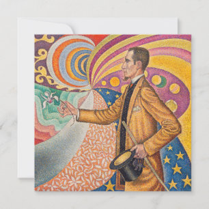 Paul Signac - Portret van M Felix Feneon, Opus 217 Kaart