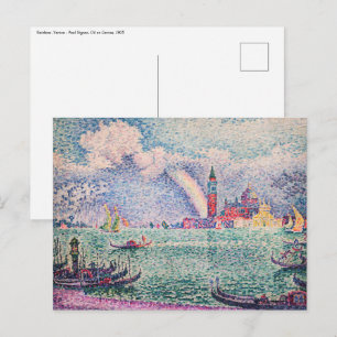 Paul Signac - Regenboog, Venetië Briefkaart