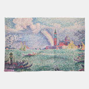 Paul Signac - Regenboog, Venetië Theedoek