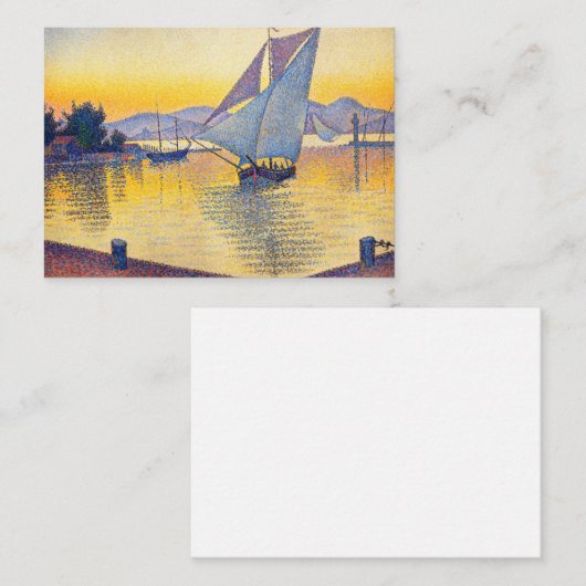 Paul Signac - The Port at Sunset, Opus 236 Notitiekaartje (Voorkant / Achterkant)