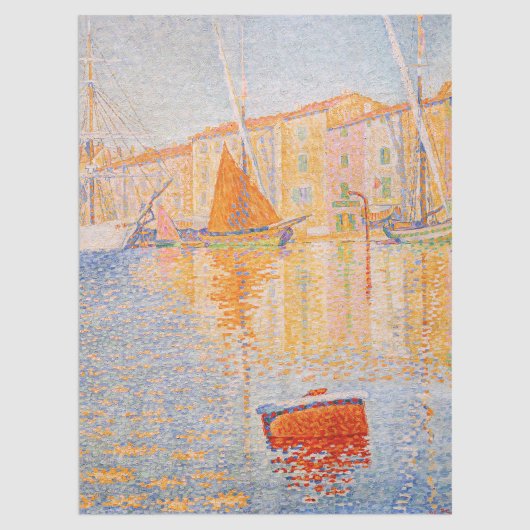 Paul Signac - The Red Buoy, Saint-Tropez Tissuepapier
