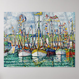 Paul Signac - verzegeling van de Tuna-vloot in Gro Poster