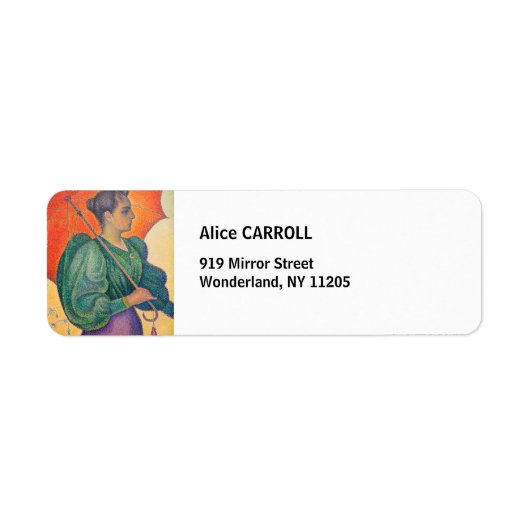 Paul Signac - Vrouw met parasol Etiket (Voorkant)